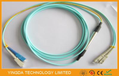 China Cable de fribra óptica de condicionamiento del duplex 50/125um OM3 10G del cordón de remiendo del modo del SC SC en venta