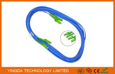 China E2000 / APC - E2000 / APC Fiber Optic Patch Cord Singlemode Duplex Blue Cable LSZH for sale