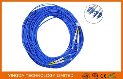 China Fibra óptica a dos caras LC - cordón de remiendo del solo modo del LC, canalización vertical del duplex del cable del remiendo de la fibra en venta