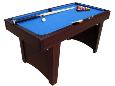 China Family Pool Game Table 5 FT Billiard Table Wood Solid MDF With PVC Laminated for sale