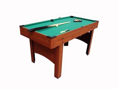 China 60 Inches Pool Game Table Wood Grain PVC MDF Material For Indoor Play for sale