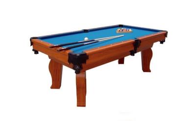 China Modern Pool Game Table Real Leather Pocket  Wooden Billiard Table With Solid Wood Veneer for sale