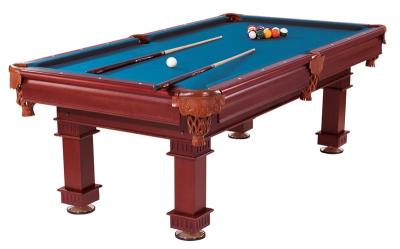 China 8 Feet Deluxe Pool Table Wool Blend Cloth Billiard Table Leather Pockets for sale
