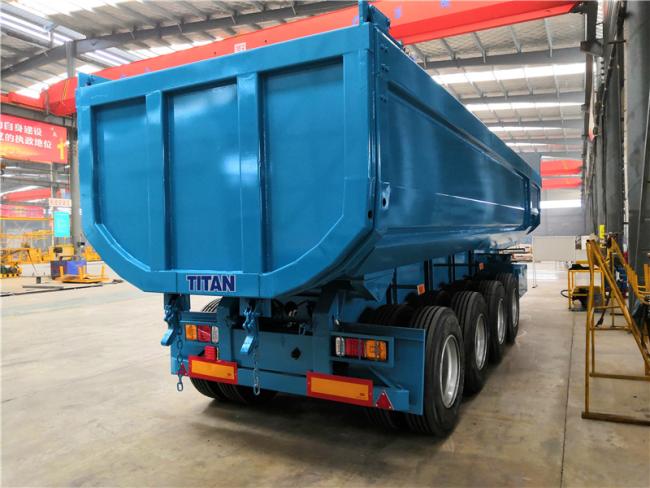 TITAN 4 Axle Rear tractor semi dump tipper trailer For Sale