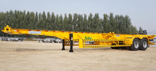 TITAN tri axle 40ft shipping container terminal trailer price