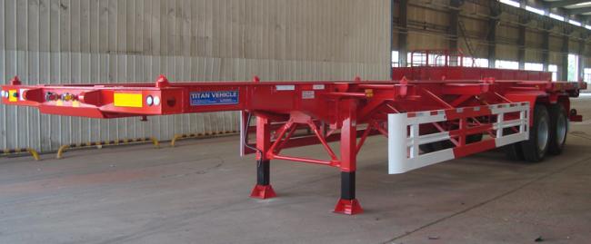 TITAN tri axle container transport skeletal trailer for sale