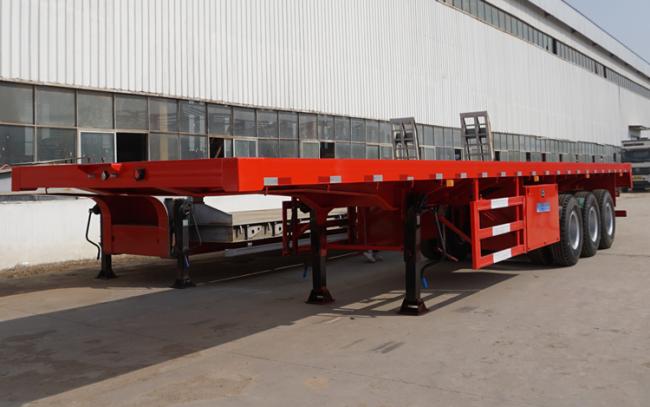 TITAN tri axle 20/40ft high bed logistics flatbed semi trailer