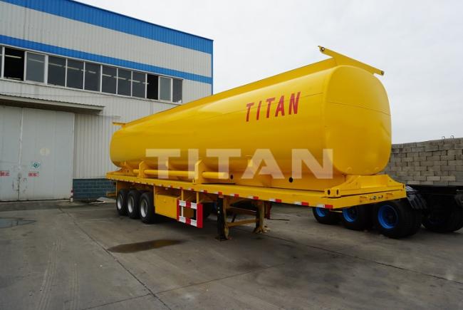 TITAN 3 axle monoblock petroleum diesel tanker trailers for sale