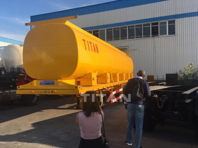 TITAN 3 axle monoblock petroleum diesel tanker trailers for sale