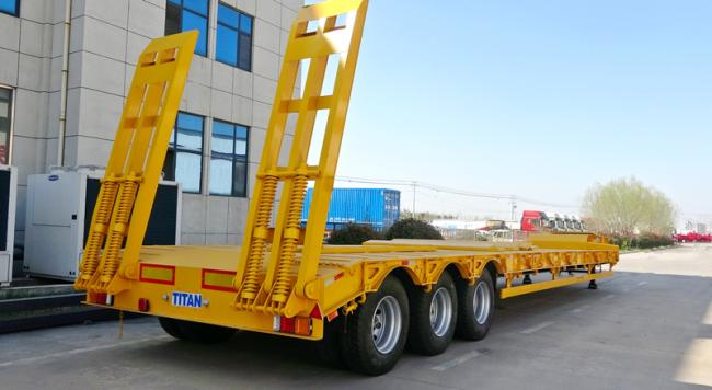 80/100/120 ton truck transport machines excavator lowbed trailer