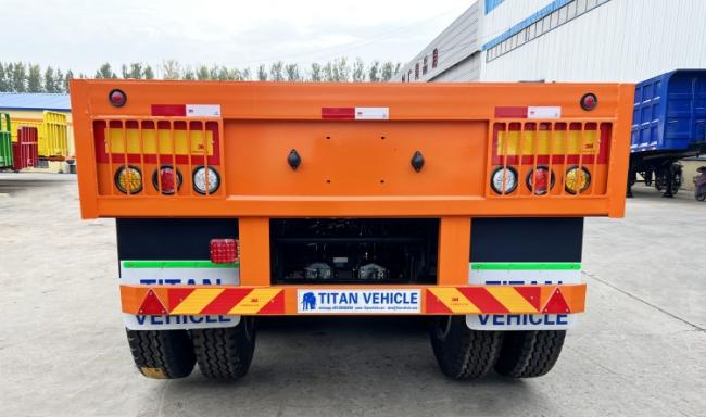 4 Axle 40 Foot Flatbed Semi Trailer with Front Wall for Sale in Mauritius