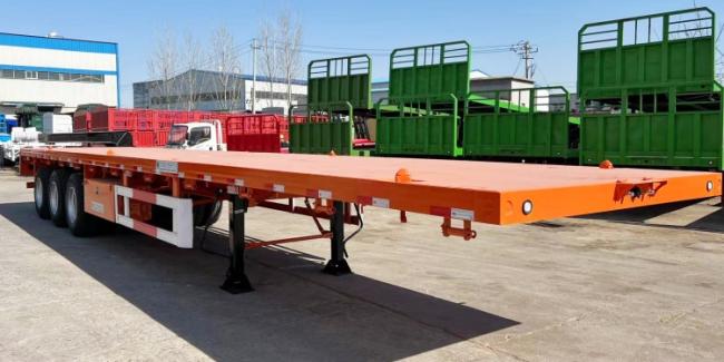 Tri Axle 53 Ft Flatbed Trailer for Sale Near Me in Mauritius