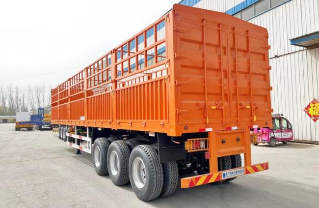 Tri Axle 50 Tons Fence Cargo Semi Trailer for Sale in Mauritius