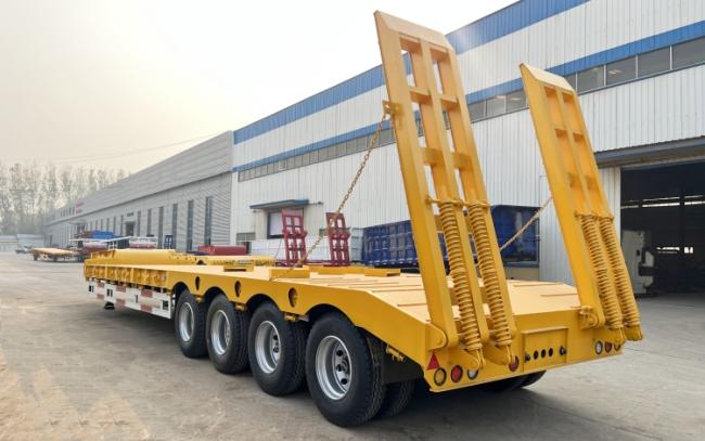 Used 4 Axle 100 Ton Low Loader Trailer for Sale in Mauritius