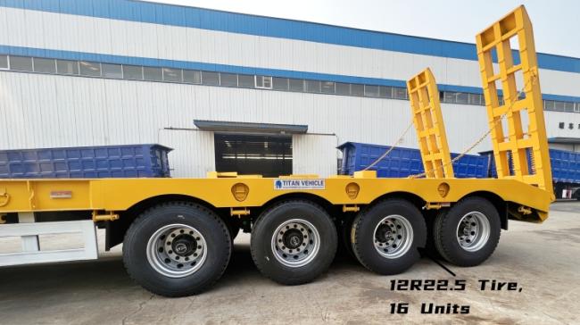 Used 4 Axle 100 Ton Low Loader Trailer for Sale in Mauritius