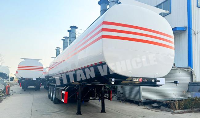 3 Axle 45000 Liters Semi Trailer Fuel Tank Diesel Fuel Tanker Trailer Oil Petrol Tanker