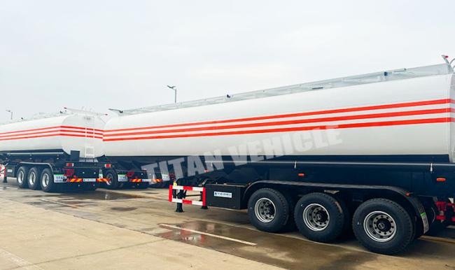 3 Axle 45000 Liters Semi Trailer Fuel Tank Diesel Fuel Tanker Trailer Oil Petrol Tanker