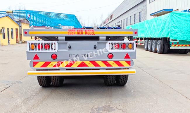 TITAN 40 Ft 3 Axle Container Flatbed Trailer Truck Semi Trailer for Sale