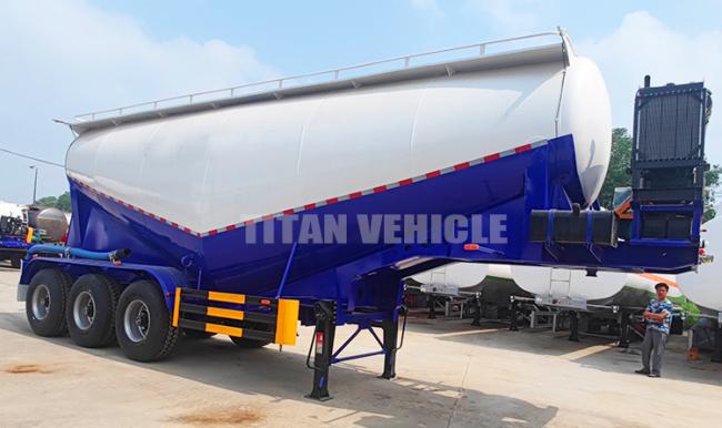 TITAN New 3 Axle 40ton 50ton V Type Dry Powder Cement Bulker Bulk Cement Tanker Trailer