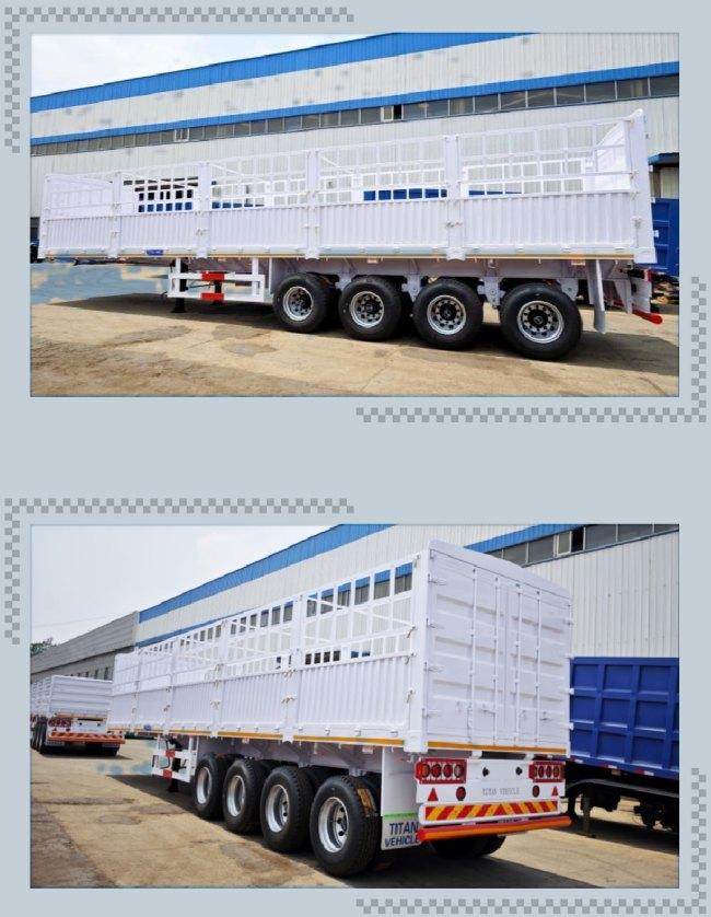 TITAN 4 Axle 80Ton Stake Cargo Semi Trailer Stake Semi Trailer
