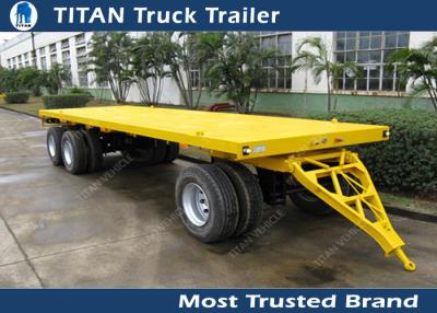 China Single / double axles pintle hitch trailers with front board , agricultural trailers for sale