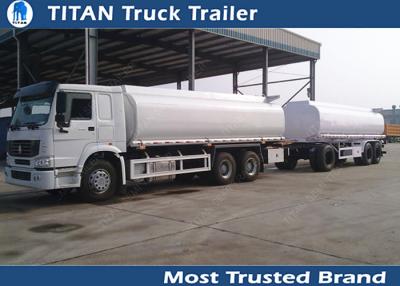 China Advanced full draw bar semi monoblock tanker trailer truck with 3 axles for sale