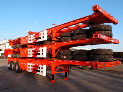 China Tri-axle 40 Feet Shipping Container Trailer Chassis With Container Lock for sale