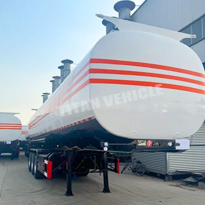 China 3 Axle 45000 Liters Semi Trailer Fuel Tank Diesel Fuel Tanker Trailer for Sale à venda