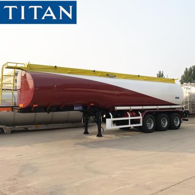 China TITAN 33000 liters fuel petrol transportation tanker trailers for sale