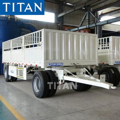 China TITAN 2 Axles 30T Fence Full Trailer Stake Truck Trailer for Sale for sale