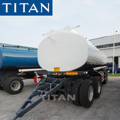 China TITAN 2 Axles 30cbm Drawbar Monoblock Fuel Tank Full Trailer For Sale for sale