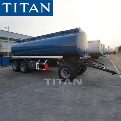 China TITAN 2 Axles 30cbm Drawbar Monoblock Fuel Tank Full Trailer For Sale for sale