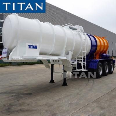 China 3 axle 19/23cbm 98% hydrochloric sulfuric acid tanker semi trailer en venta
