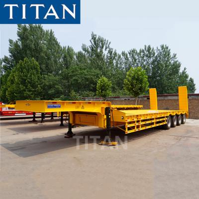 China 4 Axle 120 Tons Extendable Drop Deck Low Bed Trailer for Mozambique for sale