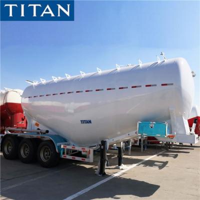 China 3 Axle 50 Cubic Meters V Shape Dry Bulk Cement Tanker Trailer for sale