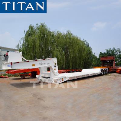 China 3 Axle 100 Ton Mining Removable Gooseneck Lowboy Trailer for sale