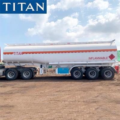 China 45000 Liters Tri Axle Fuel Tanker Semi Trailer with for Sale 4 Compartments for sale