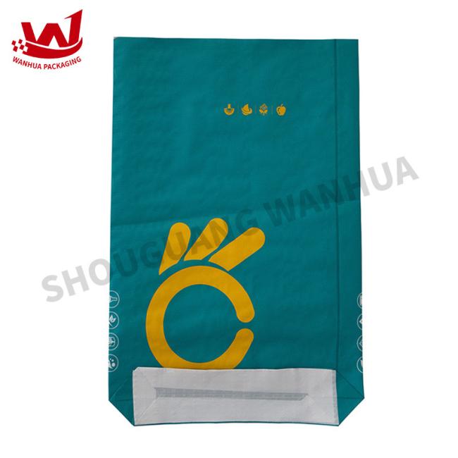 Square bottom PP woven bag showing durable construction