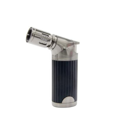 China 4 Flame Jet Cigar Bartender Torch Refillable Soft And Jet Flame Lighter for sale
