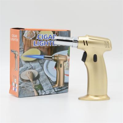 China Jet Flame Chef Butane Torch Fuel Lighter Windproof Refillable Fuel For Candle for sale