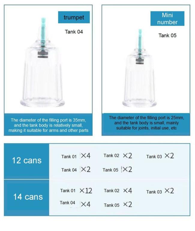 Moisture Absorption Vacuum Cupping Set for Beauty Salon