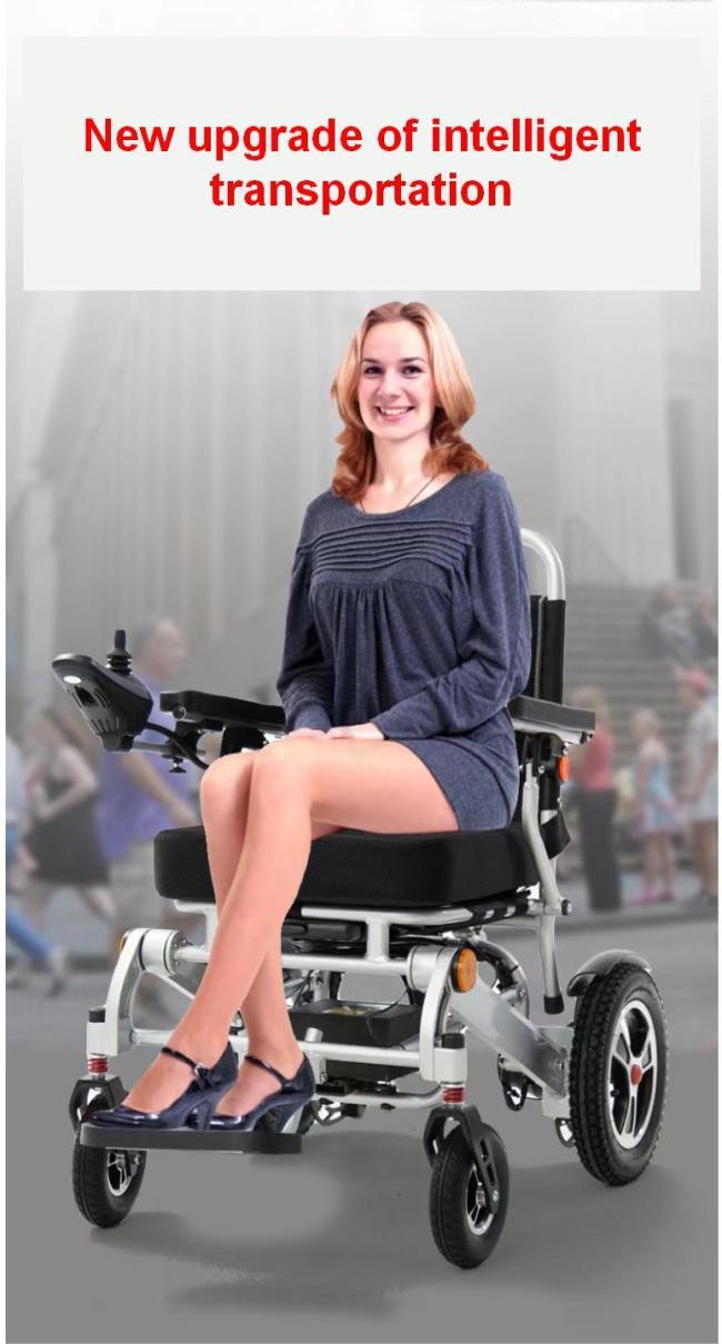 Electric Aluminum Alloy Folding Wheelchair for Elderly