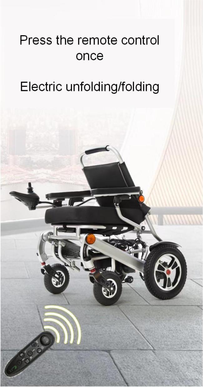 Electric Aluminum Alloy Folding Wheelchair for Elderly