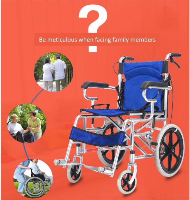 Economical Home Use Reclining Foldable Wheelchair