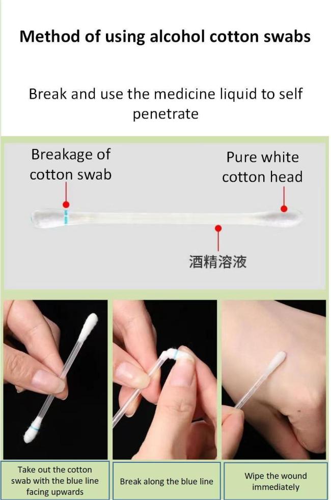 New Design Alcohol Swab Cotton Swabs Medical Use