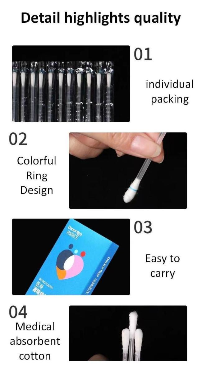 New Design Alcohol Swab Cotton Swabs Medical Use