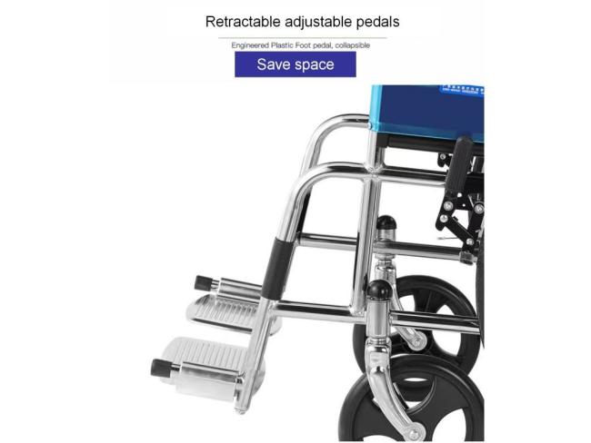 Lightweight Foldable Wheelchair for Elderly with Durable Construction
