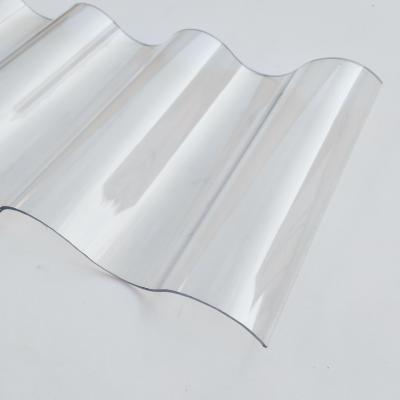 China 1.8mm Polycarbonate Corrugated Sheet Greenhouse Roof Material PC Roofing Plastic Corrugated Sheet for sale