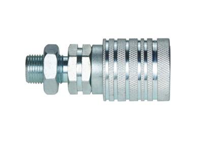 China Steel Push And Pull Hydraulic Female Metric Thread Coupler With Long Adapter for sale