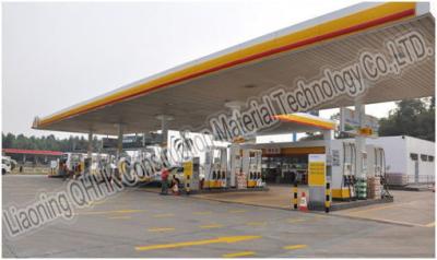China Prefabricated Steel Roof Trusses Shed Building Space Frame Petrol Station Design for sale
